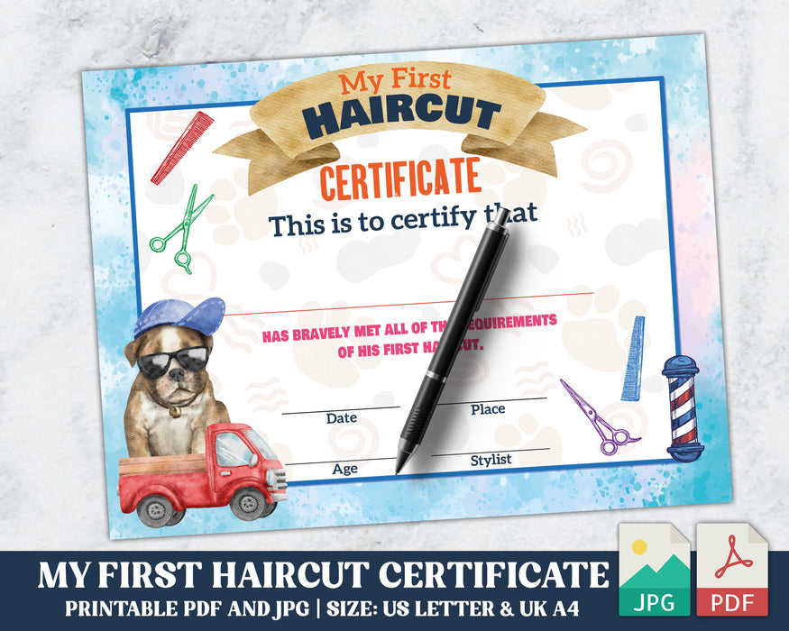 Printable Blank Blue and Pink First Haircut Certificate Boys and Girls — Posh Park printable-blank-blue-and-pink-first-haircut-certificate-boys-and-girls-posh-park