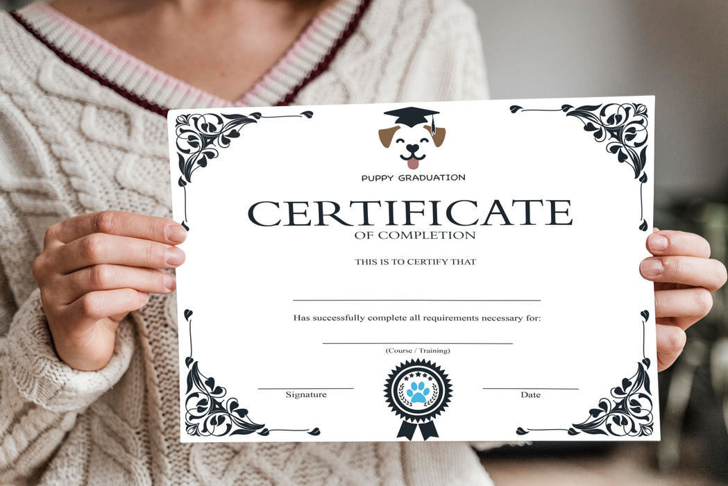 Downloadable Puppy Dog Graduation Certificate Template — Posh Park downloadable-puppy-dog-graduation-certificate-template-posh-park