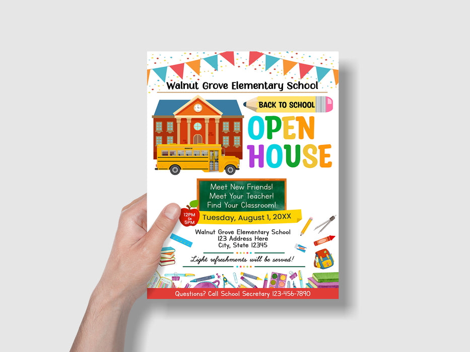 Classroom Open House Template Open House And Title I Orientation Event