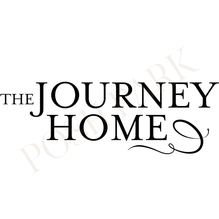 Set of 4 The Journey Home Funeral Program Header | Transparent Pre-made Funeral Word Art Title
