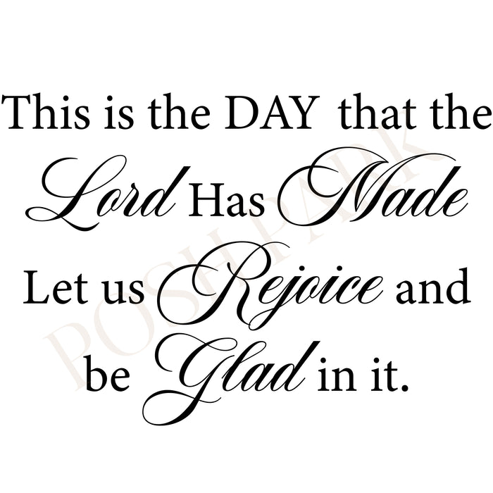 Set of 4 This is the day the Lord Has Made Funeral Program Header | Transparent Pre-made Funeral Word Art Title