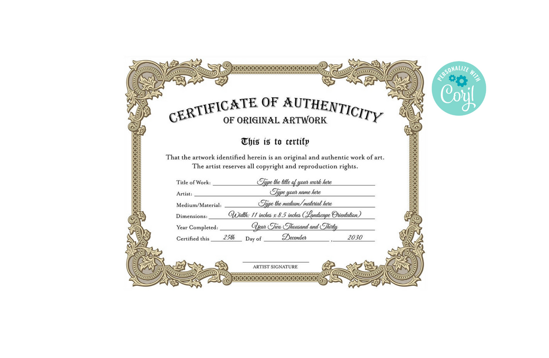 EDITABLE Certificate of Authenticity for Artwork, Diy Authenticity Cer — Posh Park editable-certificate-of-authenticity-for-artwork-diy-authenticity-cer-posh-park