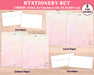 Valentines Day Unlined and Lined Stationery Set with Cat Theme | Cute Stationary Kit | Digital Stationary