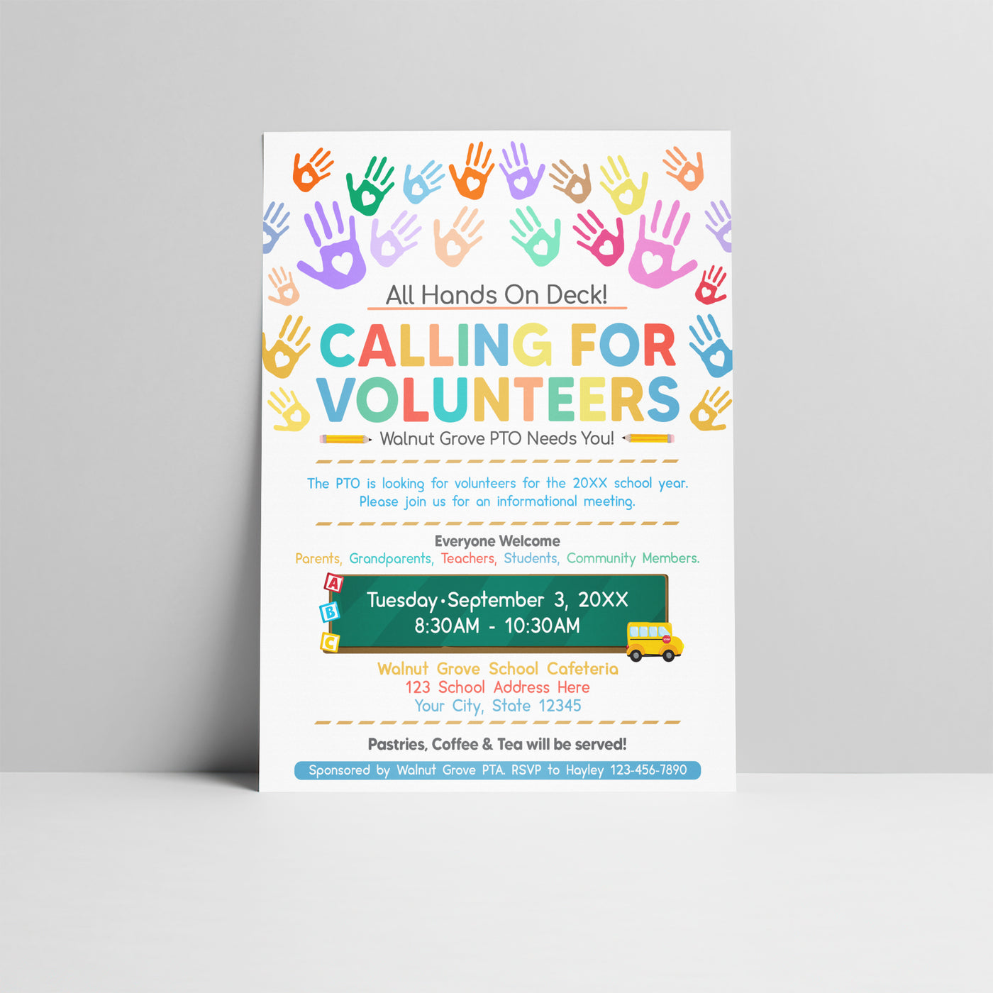 Editable Volunteer Recruitment Flyer Template — Posh Park