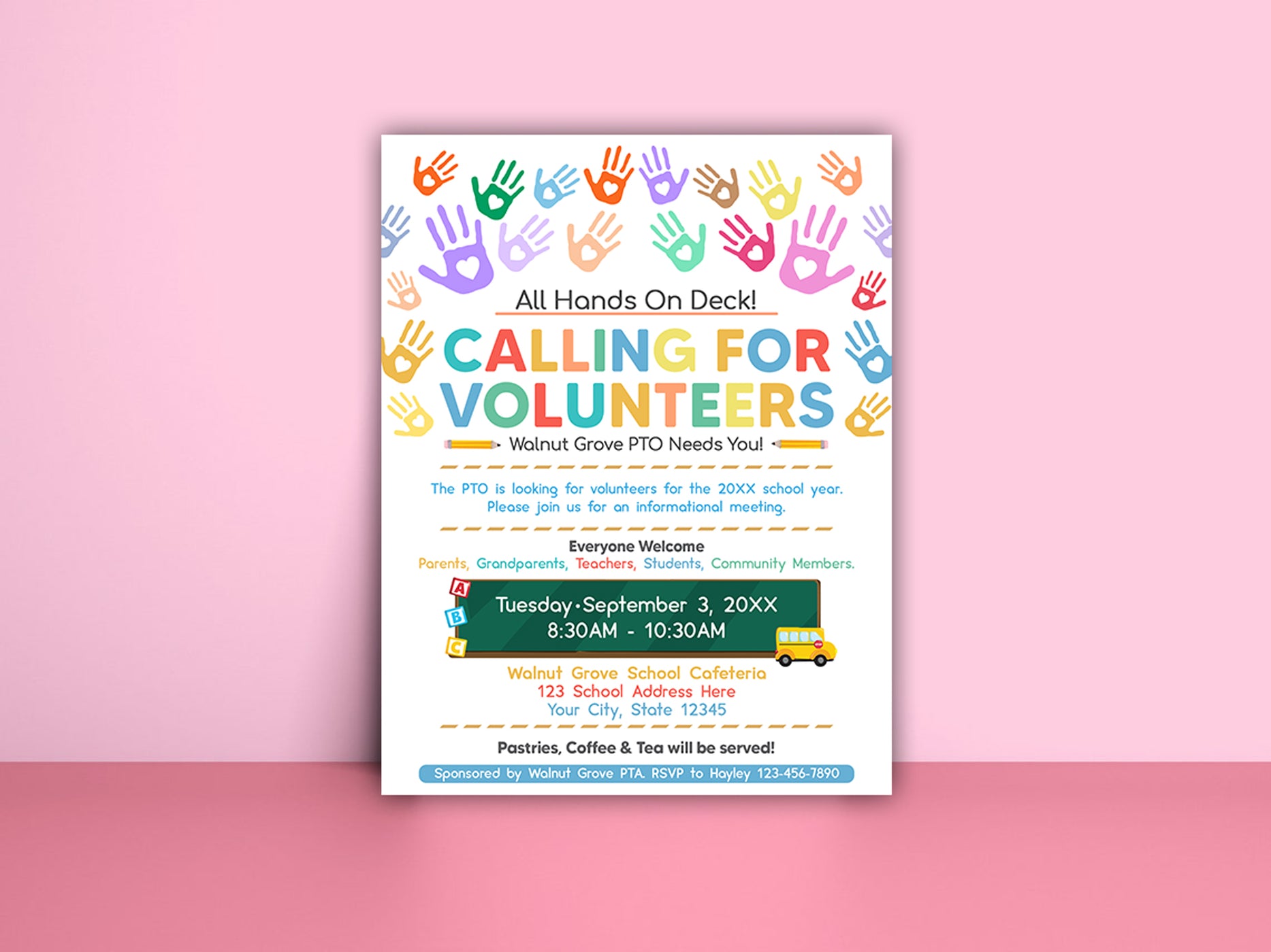 Editable Volunteer Recruitment Flyer Template — Posh Park