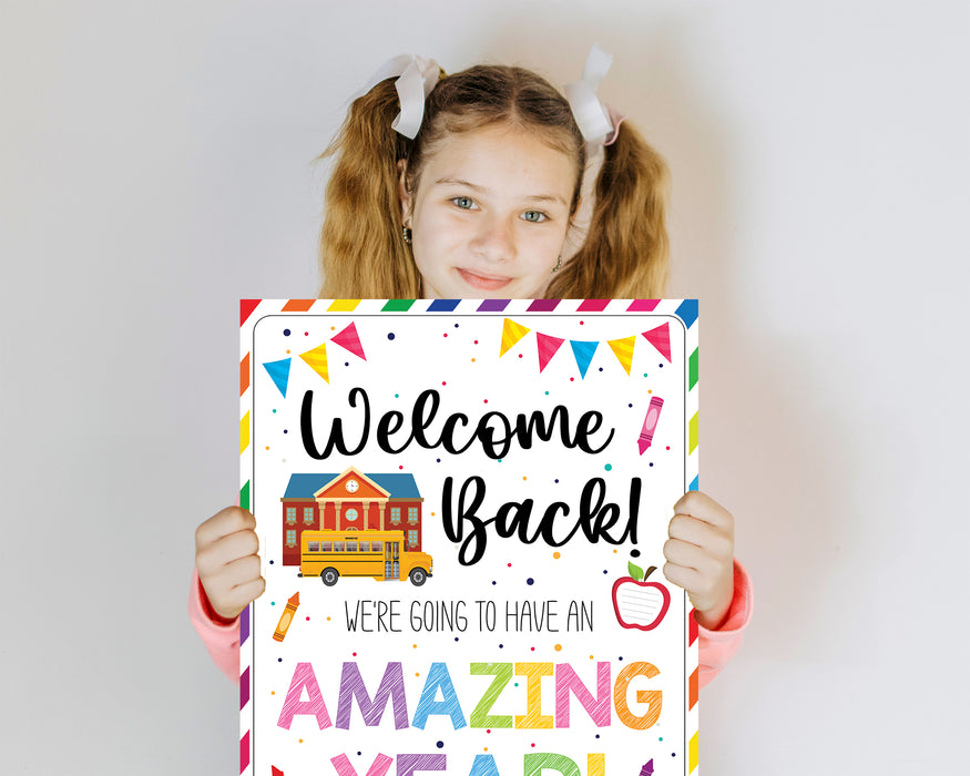 back to school sign, first day of school, First Day of Sign, Classroom Sign, welcome sign, Back to School, Template Printable, teacher welcome sign, teacher sign,  classroom, back to school decor, school sign, welcome printable
