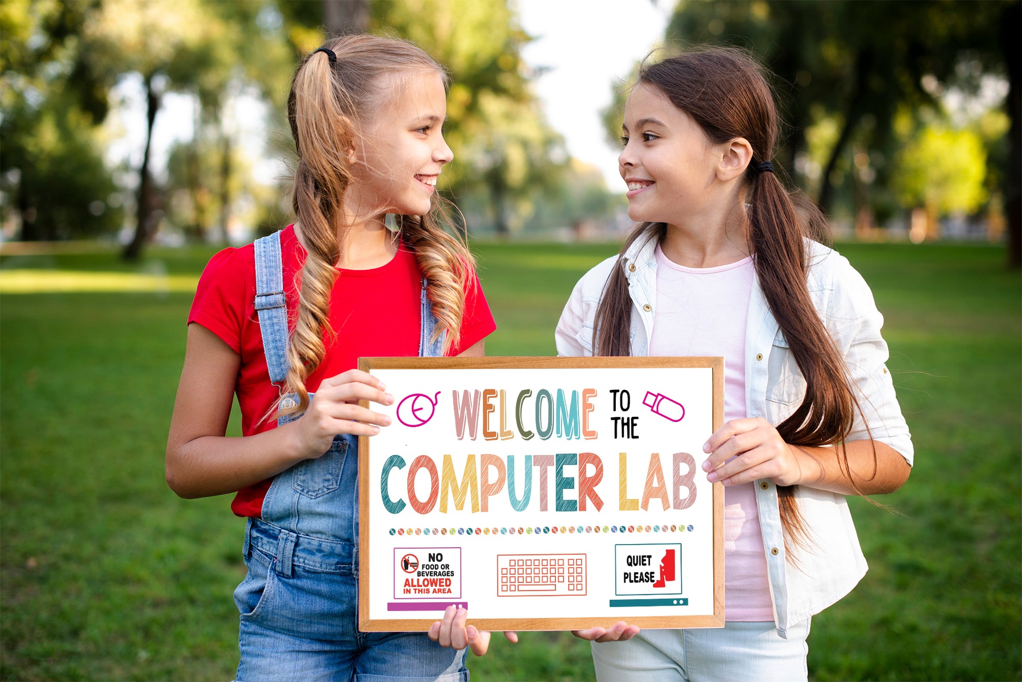 Welcome Computer Class PDF Printable School Computer Lab Classroom Decor, Welcome To The Comp ...