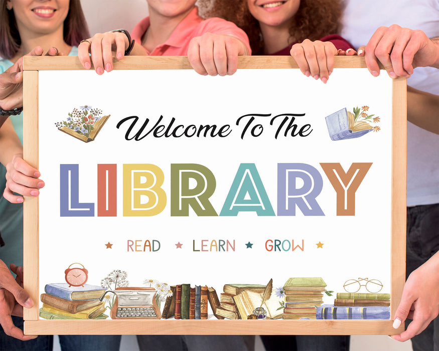 School Library Sign