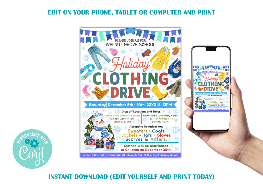 diy-editable-winter-clothing-drive-flyer-template-holiday-clothing-dr-posh-park for Free Printable Clothing Drive Flyer Template DIY Editable Winter Clothing Drive Flyer Template, Holiday Clothing Dr — Posh Park for Free Printable Clothing Drive Flyer Template