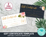 Gift Certificate, Gift Certificates, Gift Card Template, Certificate Template, Editable Gift Card, Gift Template, Gift Card, Printable Gift Cards, Certificate Gift, gift voucher, voucher template, Template with Logo, Template Editable