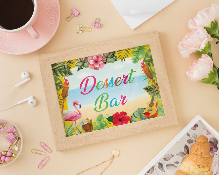 Printable Luau Dessert Bar Sign | Hawaiian Tropical Party Decor Table ... Printable Luau Dessert Bar Sign | Hawaiian Tropical Party Decor Table ...