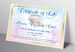 Customizable Certificate of Life Boy and Girl Template Bundle