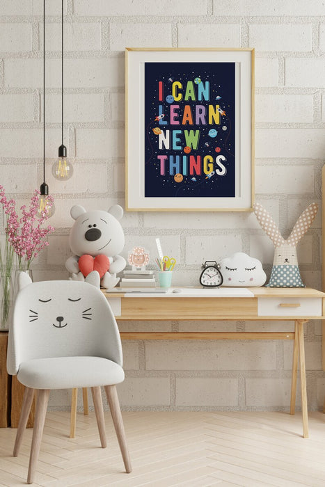 FREE I Can Learn New Things Classroom Decor Wall Art