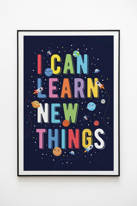 FREE I Can Learn New Things Classroom Decor Wall Art