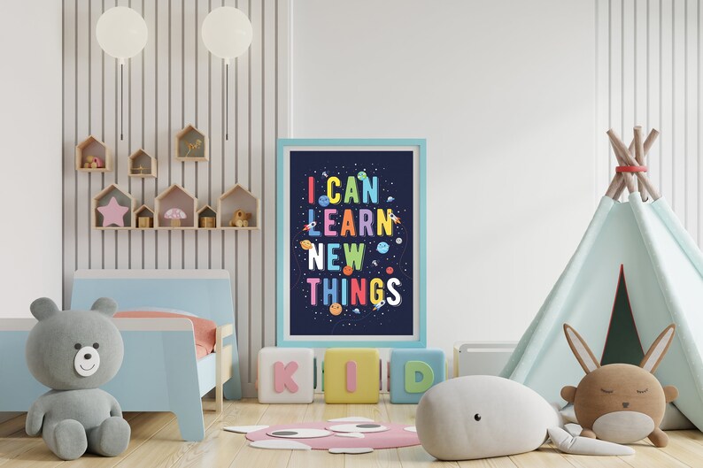 FREE I Can Learn New Things Classroom Decor Wall Art