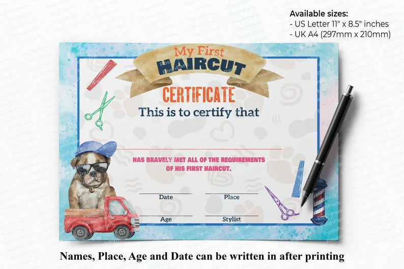 Printable Pug Birth Certificate printable-pug-birth-certificate