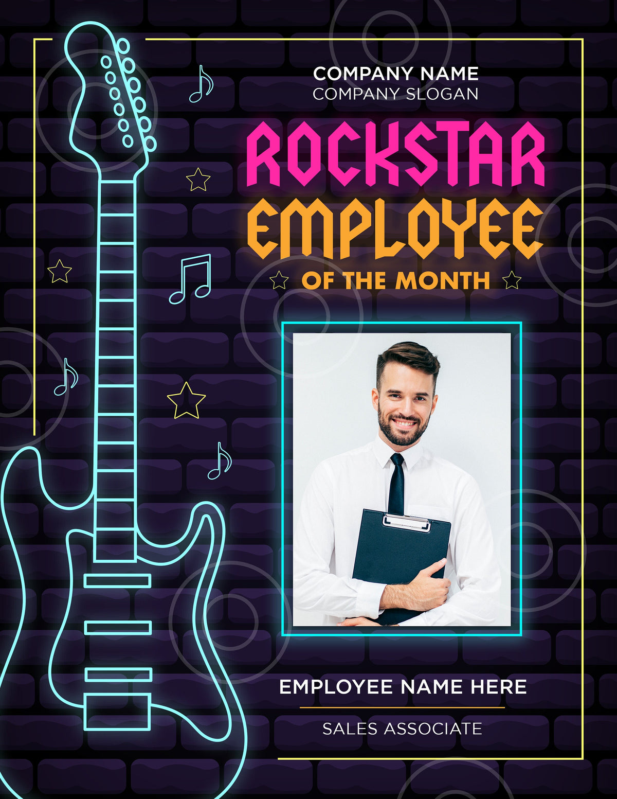 EDITABLE Rockstar Employee of the Month Certificate | Downloadable Emp ...