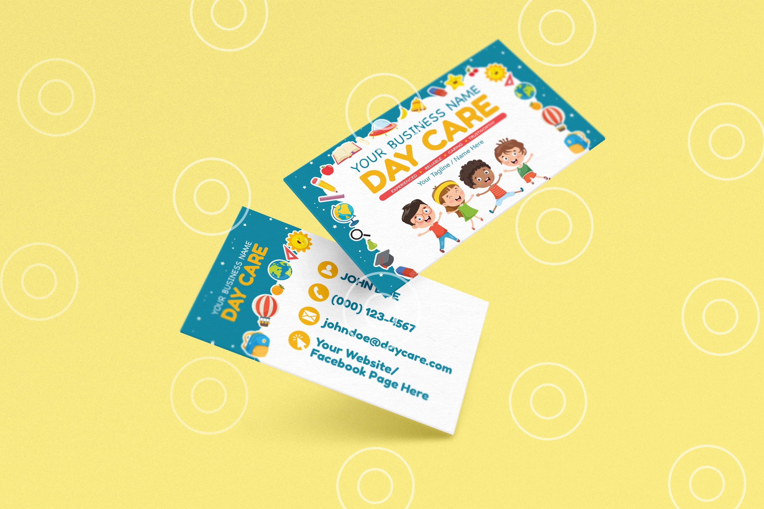 DIY Babysitting Business Card Template EDITABLE & Printable Baby Sit