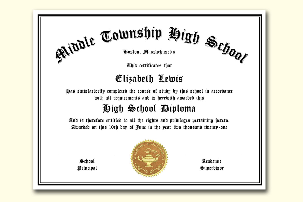 DIY Printable High School Diploma Template, Editable Home School Diploma Template | Personalized Name High School Diploma | Graduation Diploma Template Certificate