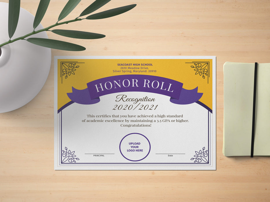 Downloadable Certificate of Recognition Template, Editable Certificate of Completion, Digital Certificate Download