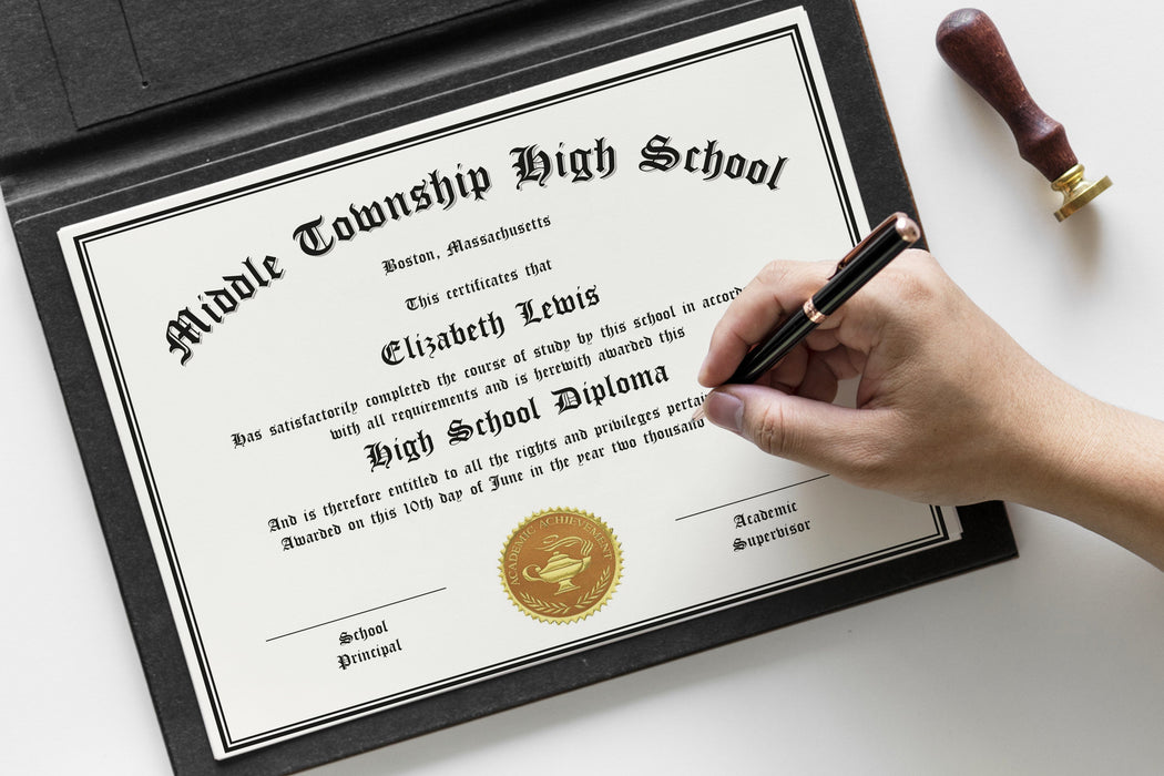 DIY Printable High School Diploma Template, Editable Home School Diploma Template | Personalized Name High School Diploma | Graduation Diploma Template Certificate
