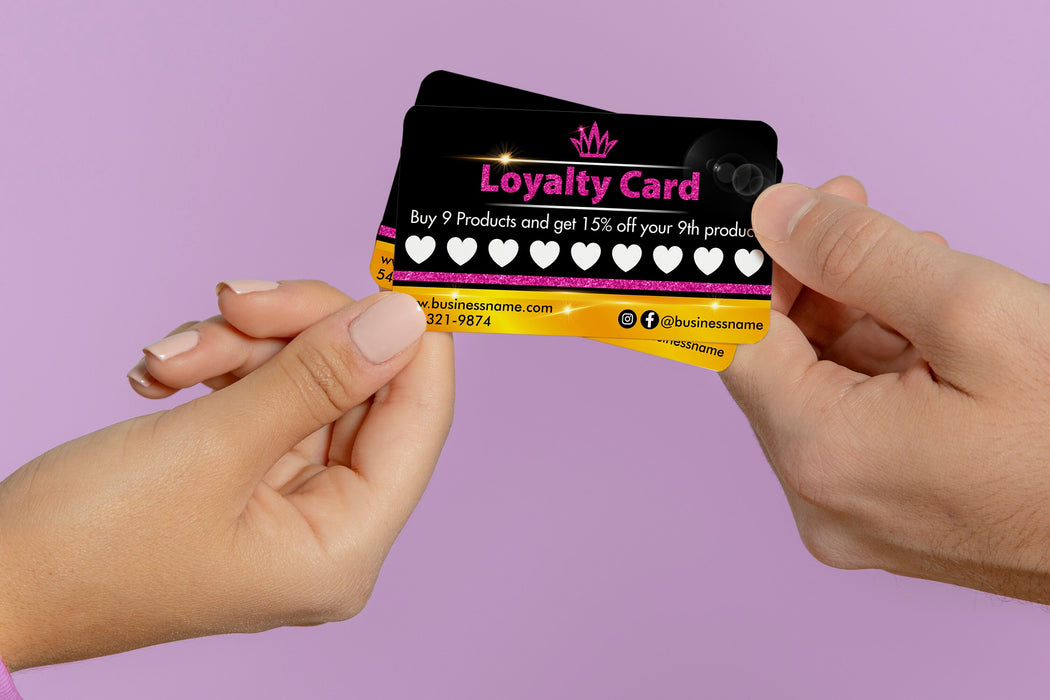 Editable Loyalty Cards for Your Business, Printable Loyalty Cards Template| DIY Rewards Punch Card, Customer Rewards Cards Point Cards
