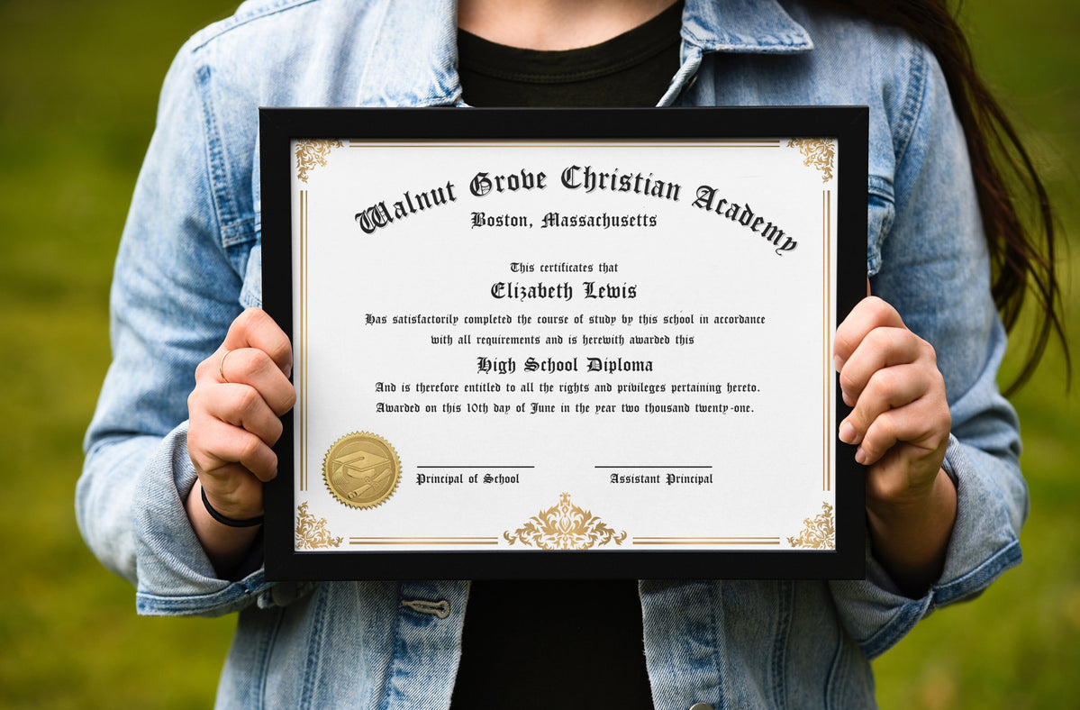Printable High & Homeschool Graduation Diploma Templates — Posh Park