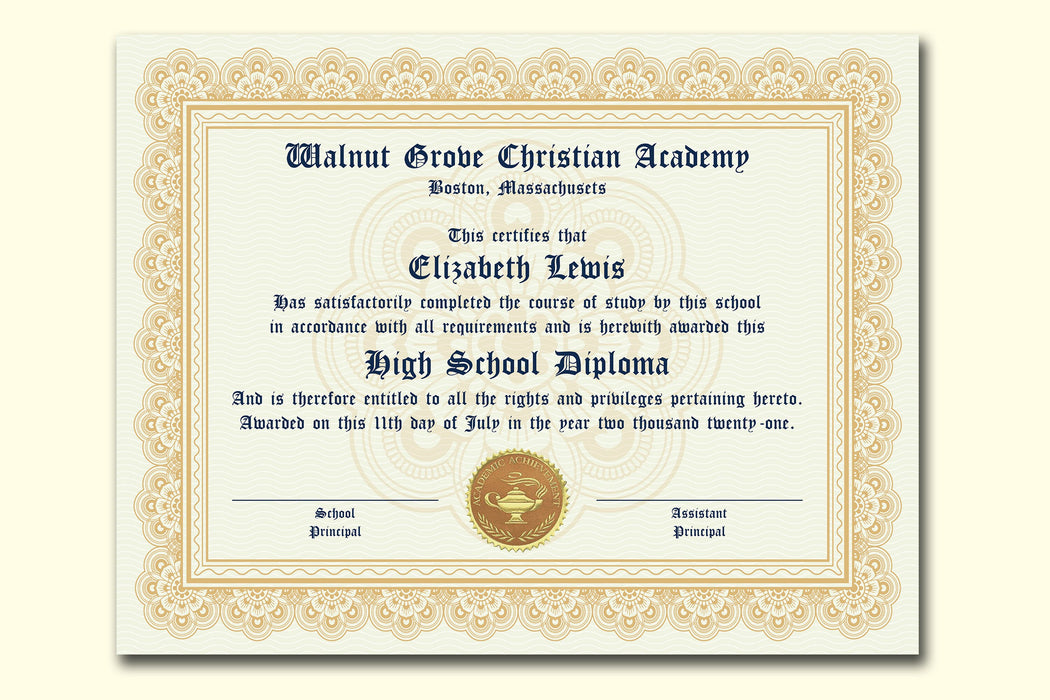 Editable Home High School Diploma Template, Personalized Name High School Diploma File, Printable High School  Diploma Template Homeschool