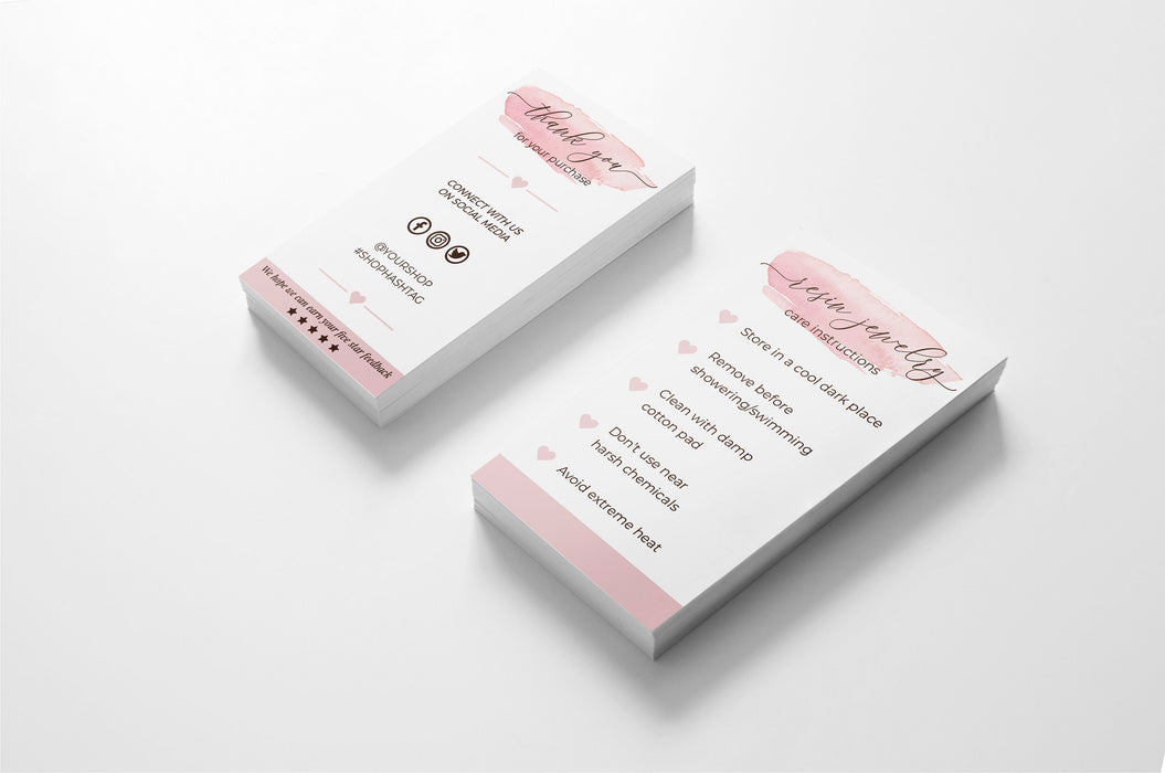 downloadable-mini-resin-jewelry-care-card-and-thank-you-card-printabl-posh-park for Free Printable Jewelry Care Card Downloadable Mini Resin Jewelry Care Card and Thank You Card, Printabl — Posh Park for Free Printable Jewelry Care Card