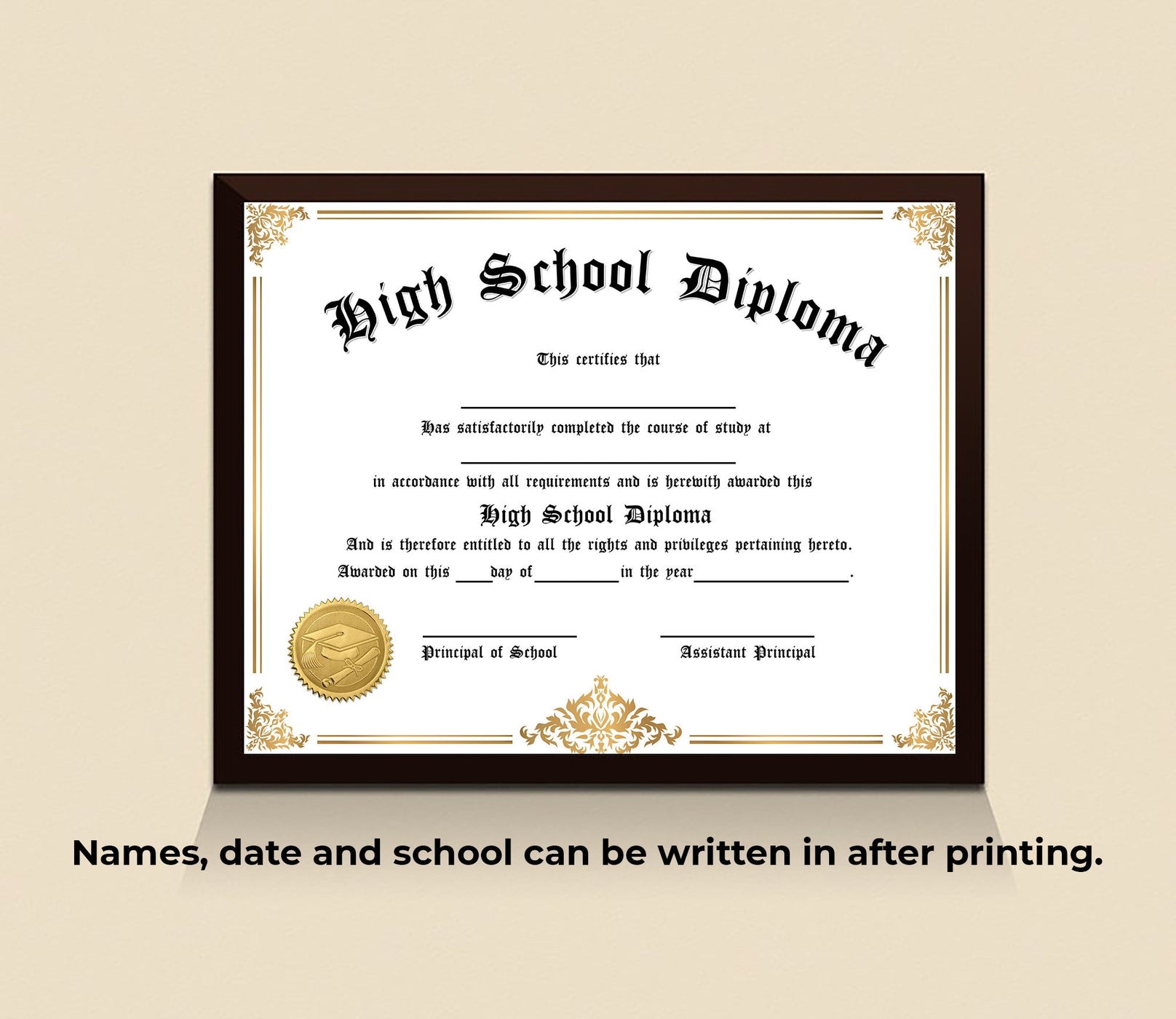 Printable Home School Diploma Template | Diy PDY Home School ...