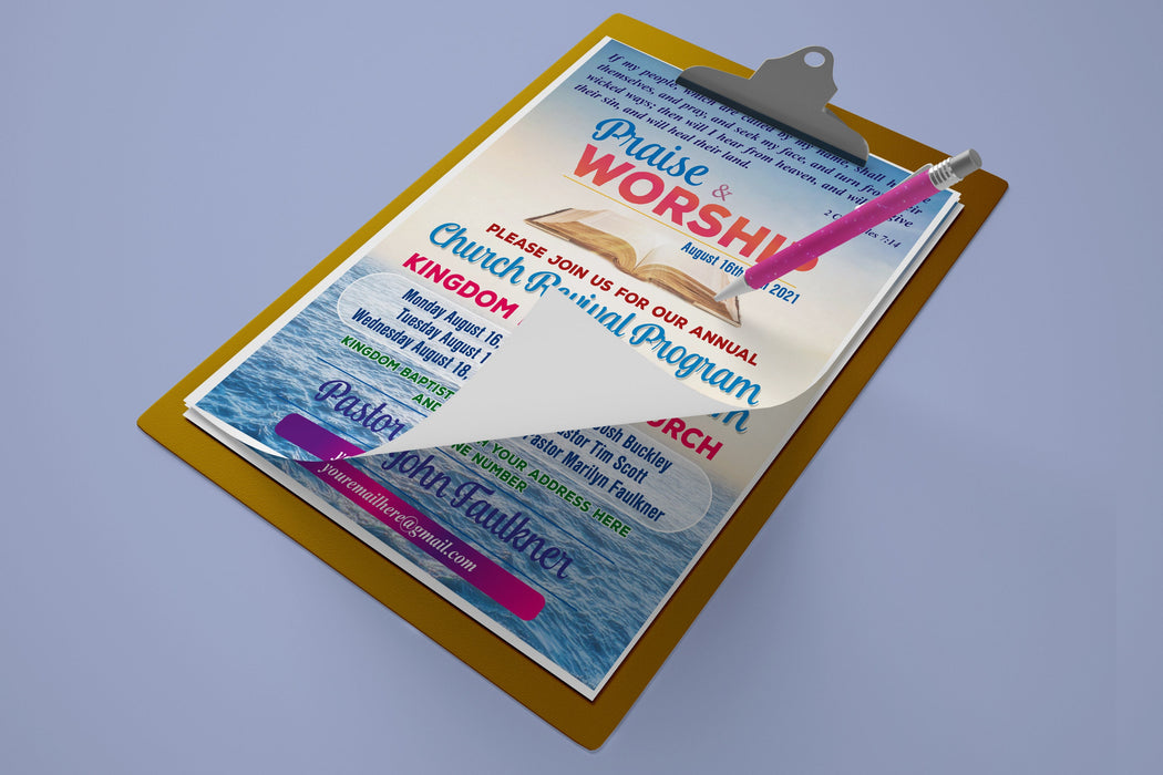 Editable Church Event Flyer, Printable Church Flyer