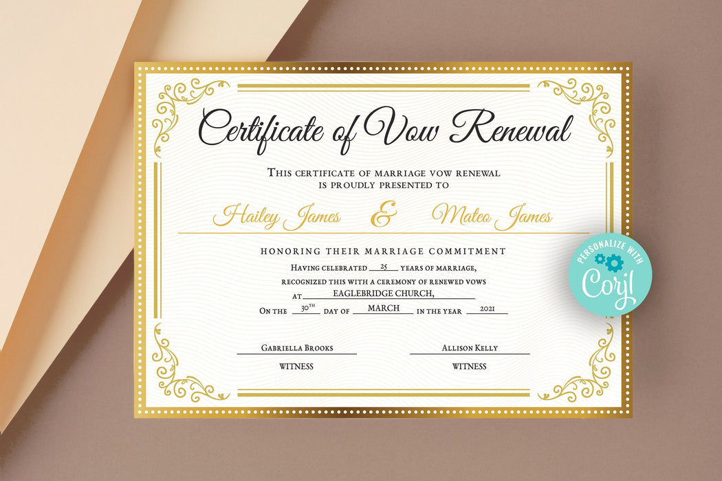 Golden Vow Renewal Certificate Template — Posh Park golden-vow-renewal-certificate-template-posh-park