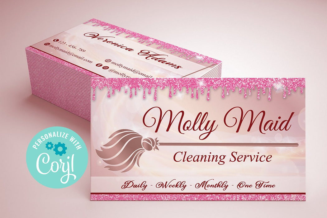Ing Card Clean Commercial Cleaning Service Business Cards