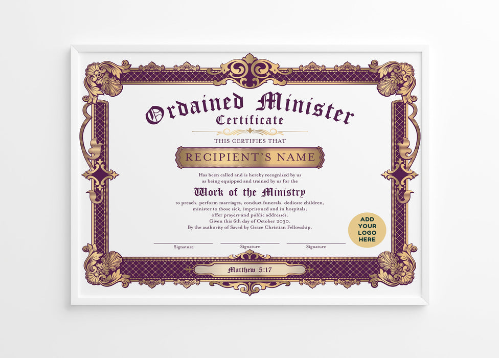 editable-certificate-of-ordination-minister-template-posh-park for Free Printable License To Preach Certificate Editable Certificate of Ordination Minister Template — Posh Park for Free Printable License To Preach Certificate