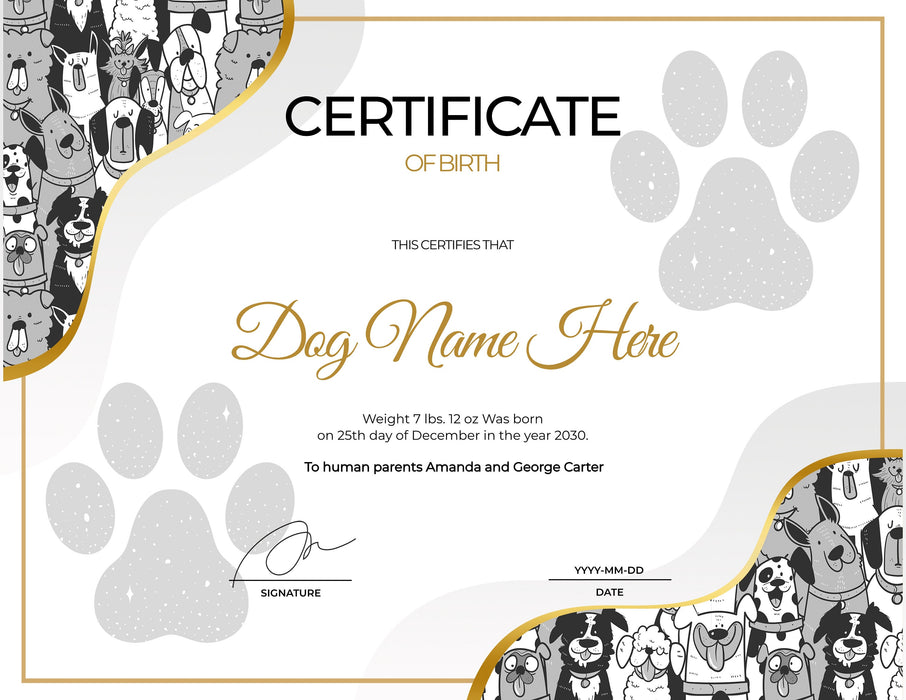 dog-birth-certificate-template-puppy-birth-certificate-breeder-birth-posh-park for Free Printable Pet Birth Certificate Dog Birth Certificate Template, Puppy Birth Certificate, Breeder Birth — Posh Park for Free Printable Pet Birth Certificate