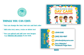 DIY Babysitting Business Card Template | EDITABLE &amp; Printable Baby Sit ...