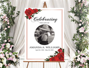 Red Rose Funeral Program Template Bundle | 10-Piece Set — Posh Park