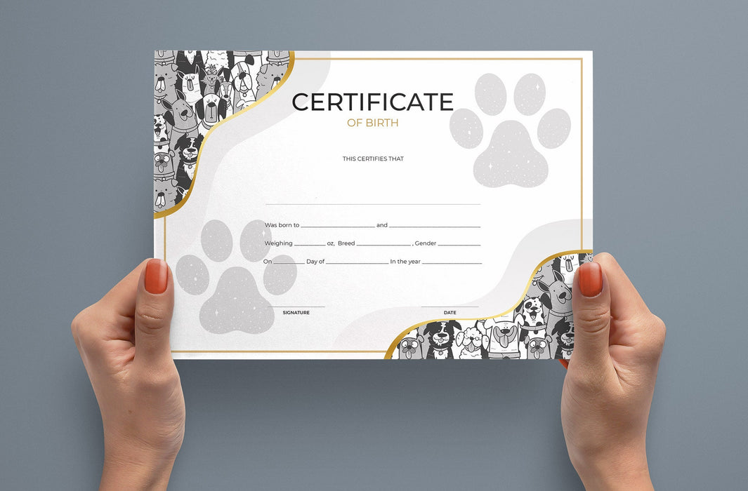 printable-blank-pdf-dog-birth-certificate-template-new-puppy-printabl-posh-park for Free Printable Puppy Birth Certificate Pdf PRINTABLE Blank PDF Dog Birth Certificate Template, New Puppy Printabl — Posh Park for Free Printable Puppy Birth Certificate Pdf