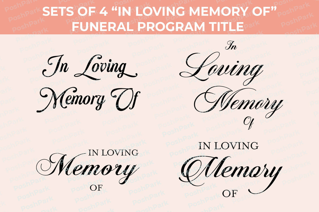 Editable 10 Piece Rose Funeral Program Template Bundle | Thank You Card | Funeral Sign | Funeral Share A Memory | Funeral Bookmark