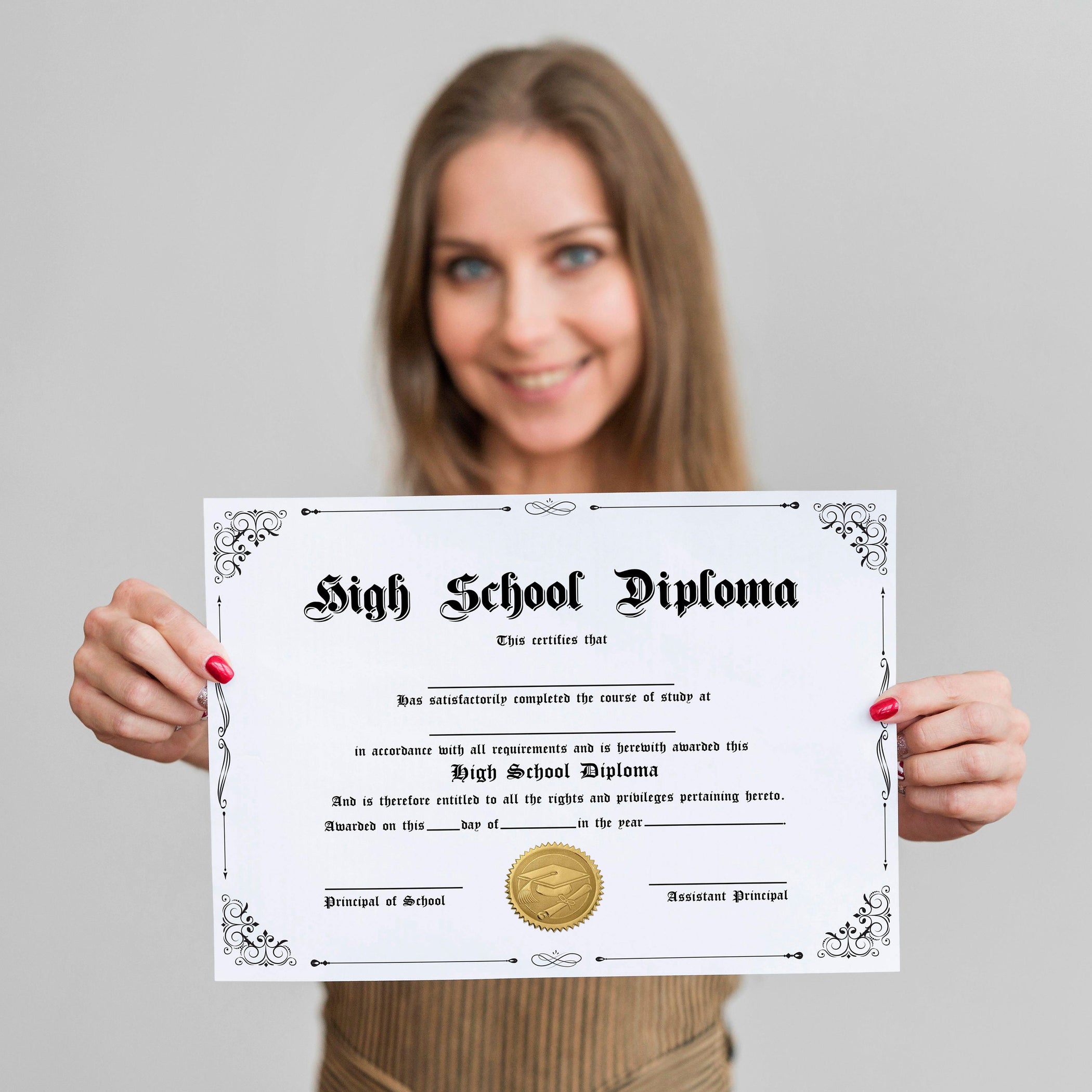 Printable PDF High School Homeschool Diploma Certificate Template