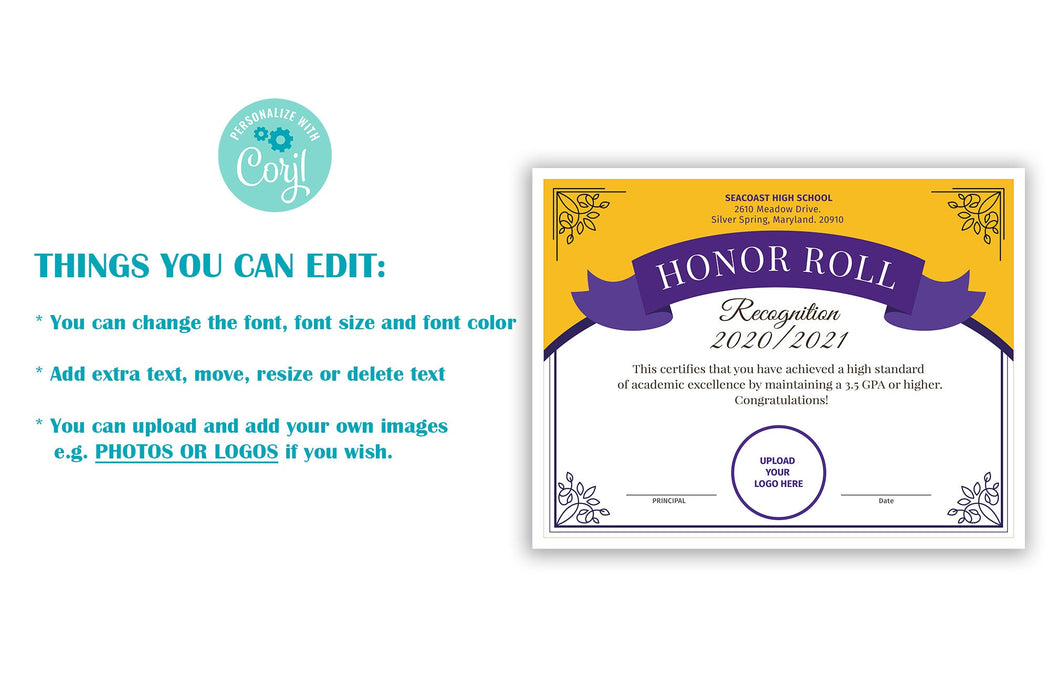 Downloadable Certificate of Recognition Template, Editable Certificate — Posh Park downloadable-certificate-of-recognition-template-editable-certificate-posh-park