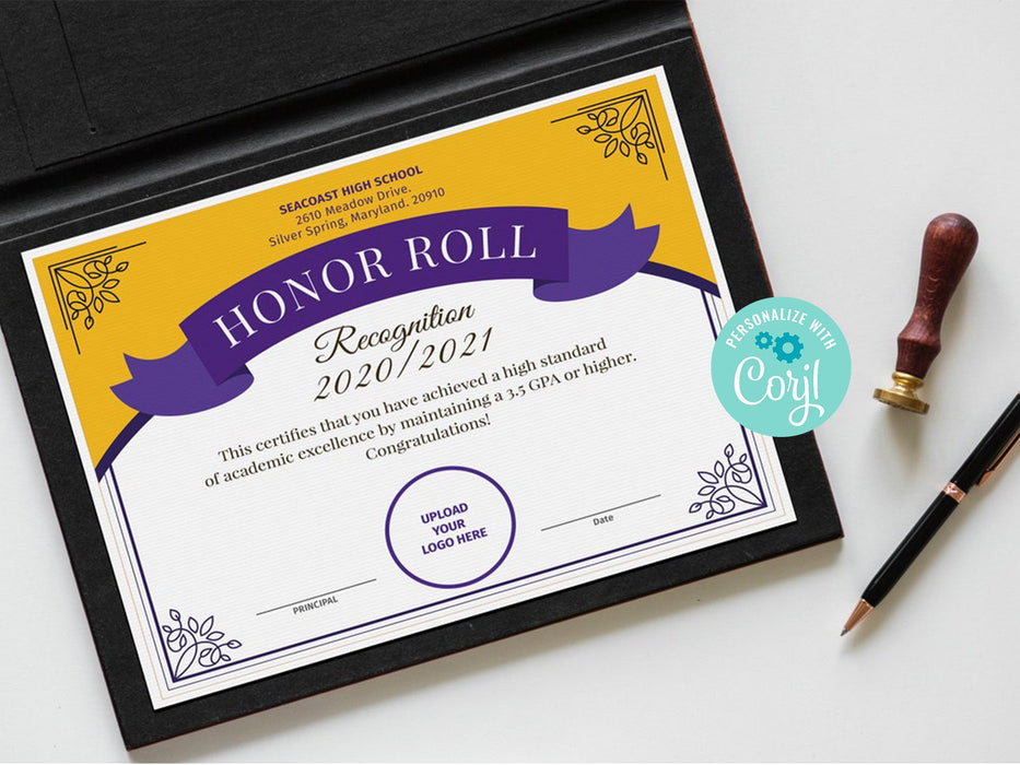 Downloadable Certificate of Recognition Template, Editable Certificate — Posh Park downloadable-certificate-of-recognition-template-editable-certificate-posh-park