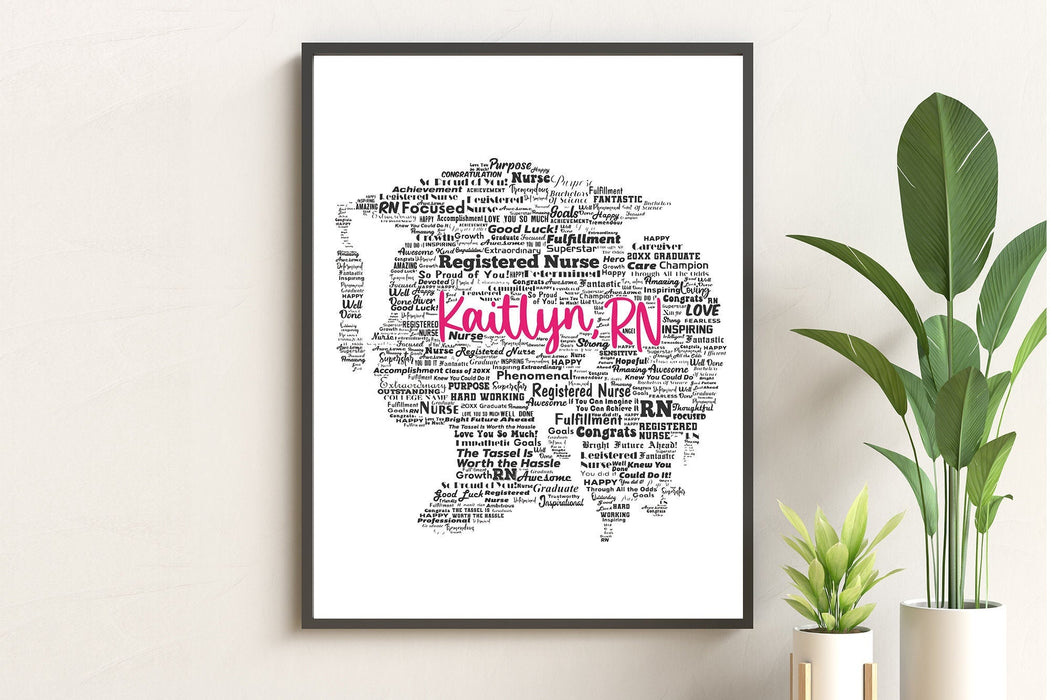 Personalized Frameable Nursing Student College Graduation Gift For Her