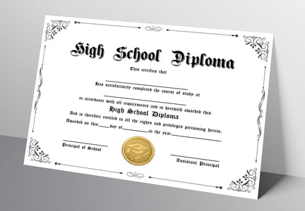 Printable PDF High School Homeschool Diploma Certificate Template ...